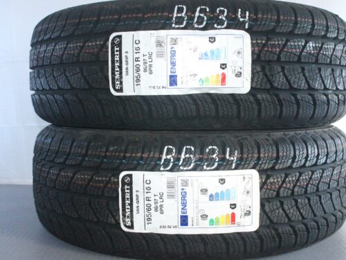 357998395138-1 2x Winterreifen Semperit Van Grip 3 195/60 R16C 99/97T 375KPa Dot2822 Neu B634 – Bild 1